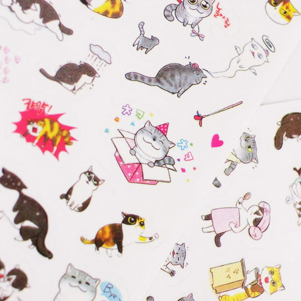 6 Sheets cute animals paper PVC stickers DIY book diary scrapbooking sticker YR 